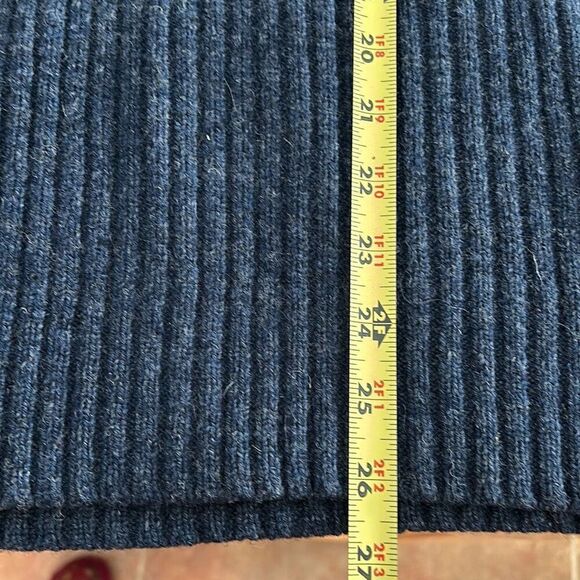 LL Bean Commando Wool Henley Blue Sweater Men’s Large - Picture 7 of 9